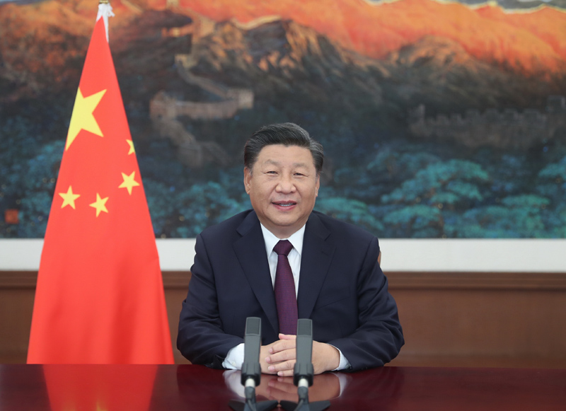 习近平在2020年中国国际服务贸易交易会全球服务贸易峰会...