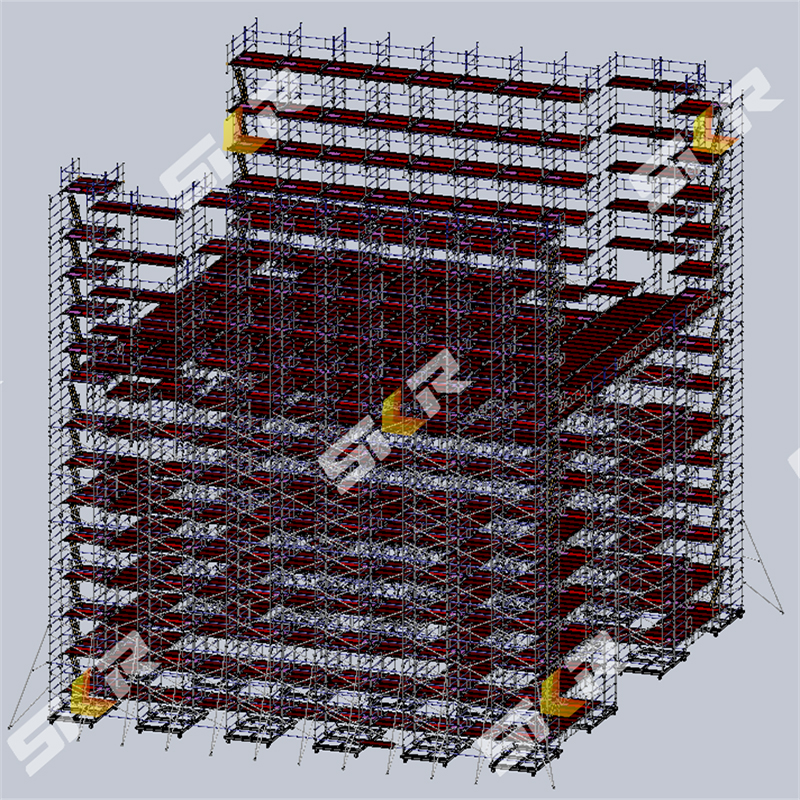 Anti-corrosion scaffolding for gantry crane