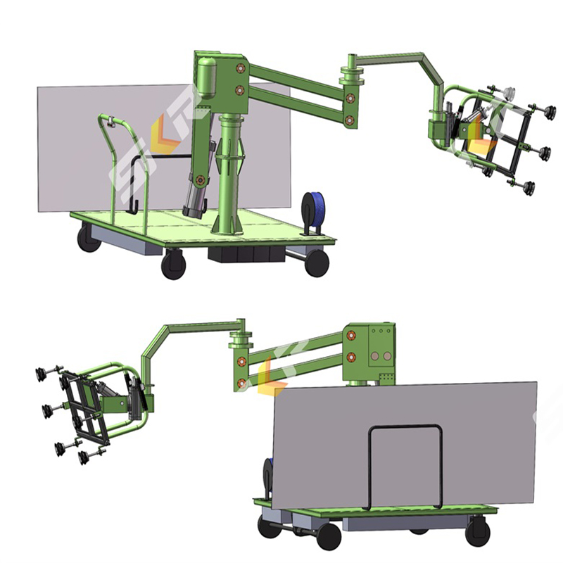 Door panel mounting booster manipulator