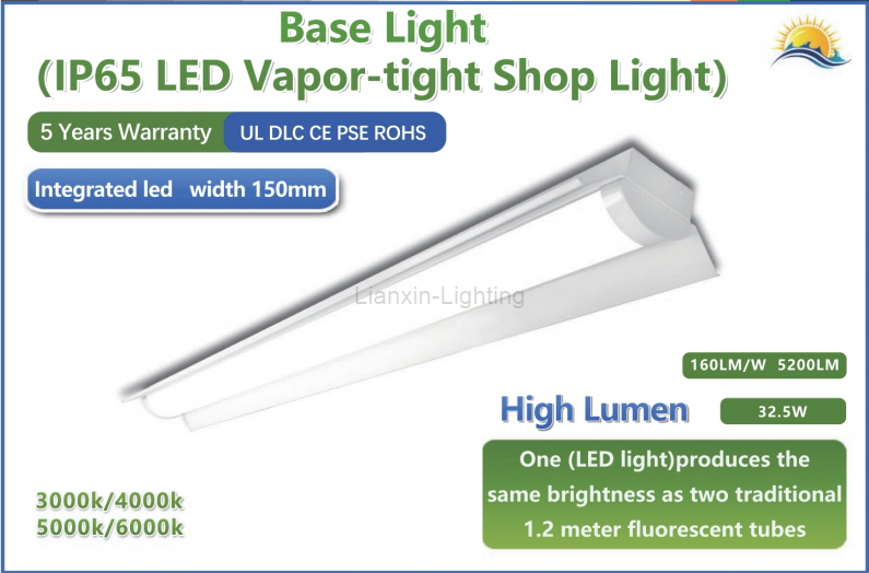 4FT IP65 LED Vapor Tight Shop Light