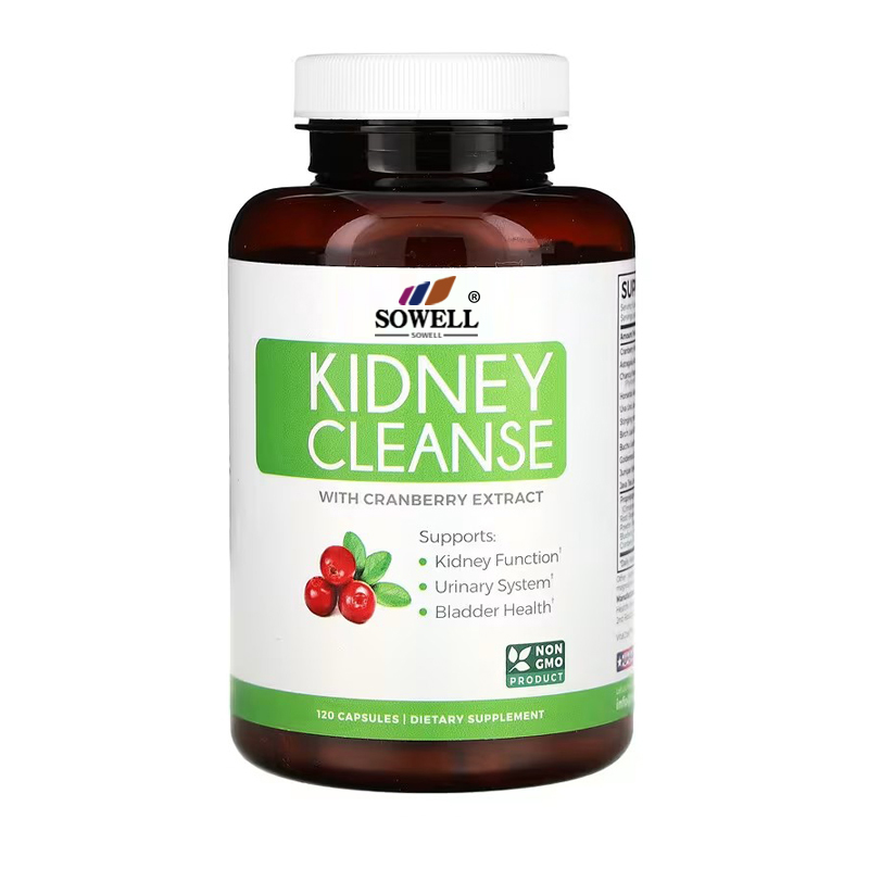 SOWELL Kidney Cleanse With Cranberry Extract, 120 Capsules