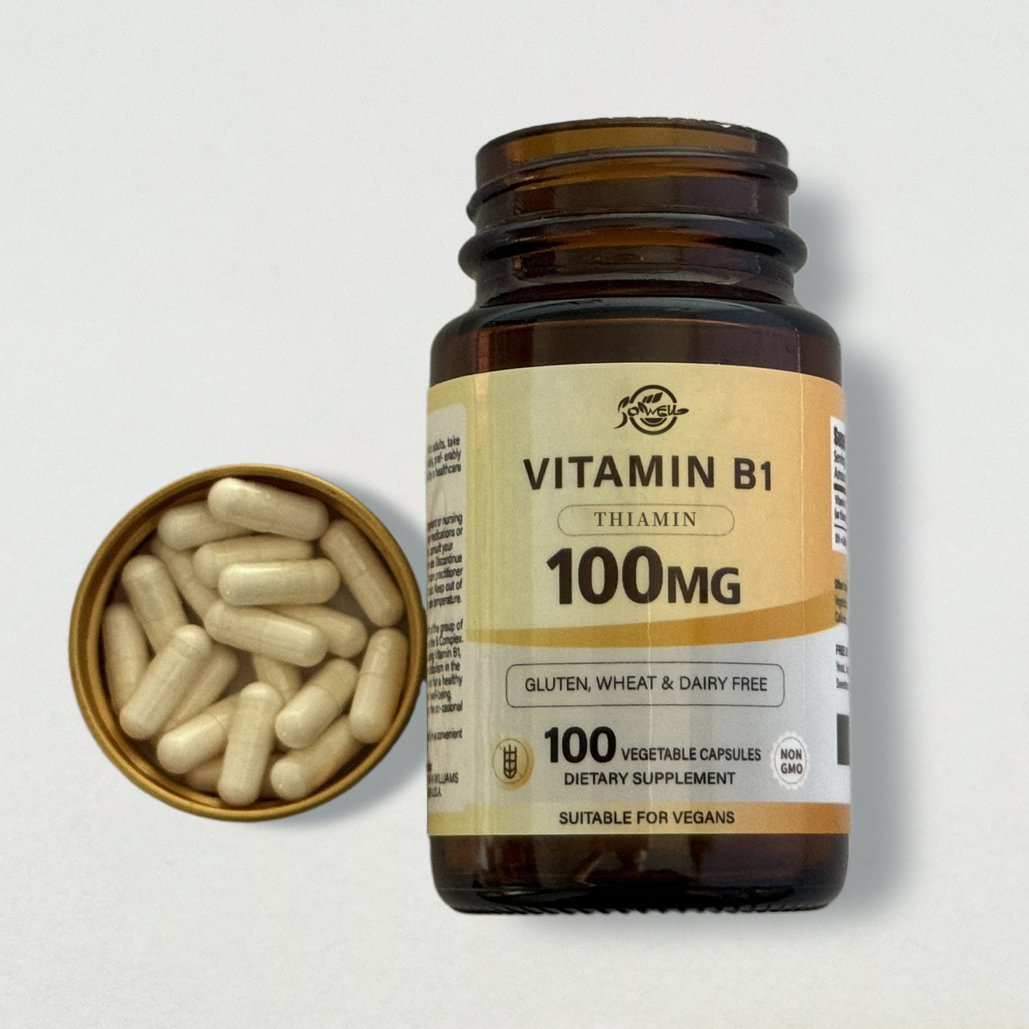 SOWELL 美国进口维生素B1 舒缓神经100粒