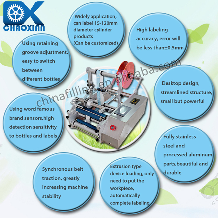 LM1 Semi automatic Round Bottle Labeling Machine