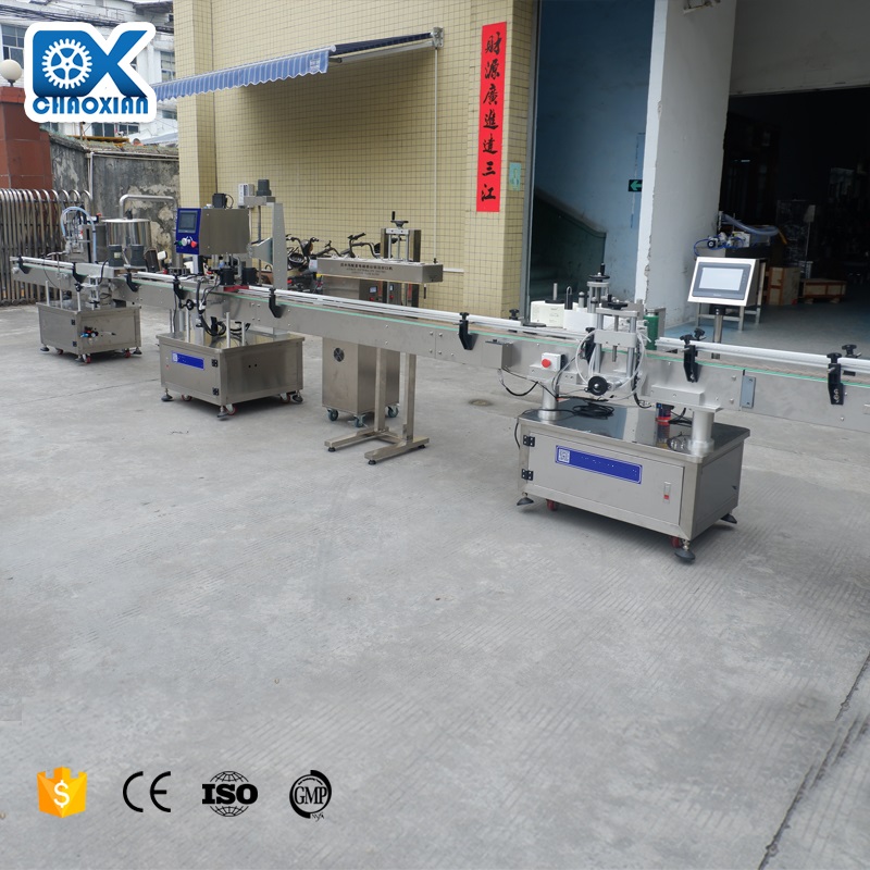 AL2 Automatic Bottle Filling Capping Labeling Production Line