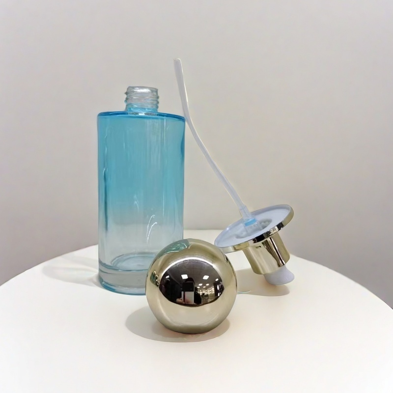 YF270 Wholesale Cosmetics Glass Packaging: Straight Round Lotion Pump Spray Bottles & Cream Jars