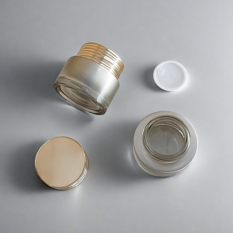 YF284 Elegant Glass Cosmetic Packaging Set - Customizable Solutions for Your Beauty Products