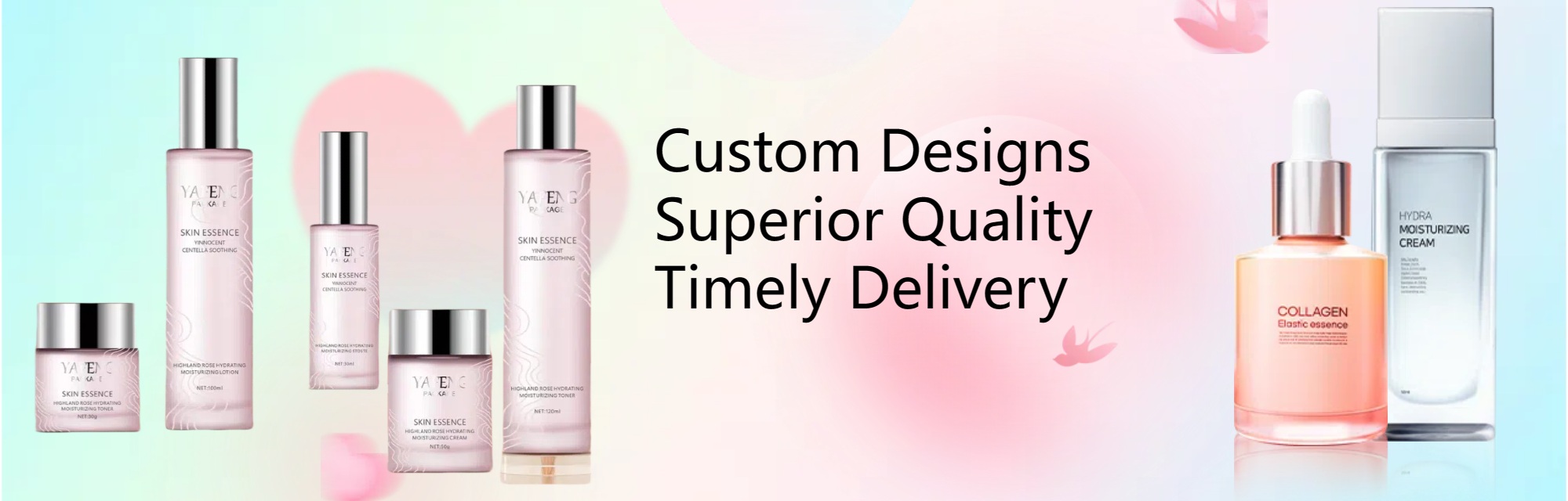 Frosted Glass Packaging Bottle Skin Care Toner Lotion Bottle Cream Jars Sets