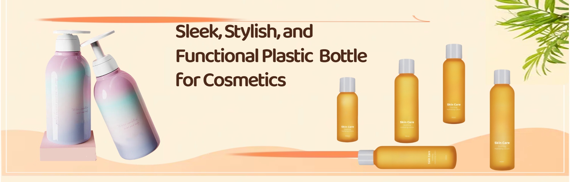 PET Plastic Bottle With Spray Pump and Transparent lids For Mist Skin Care Packing