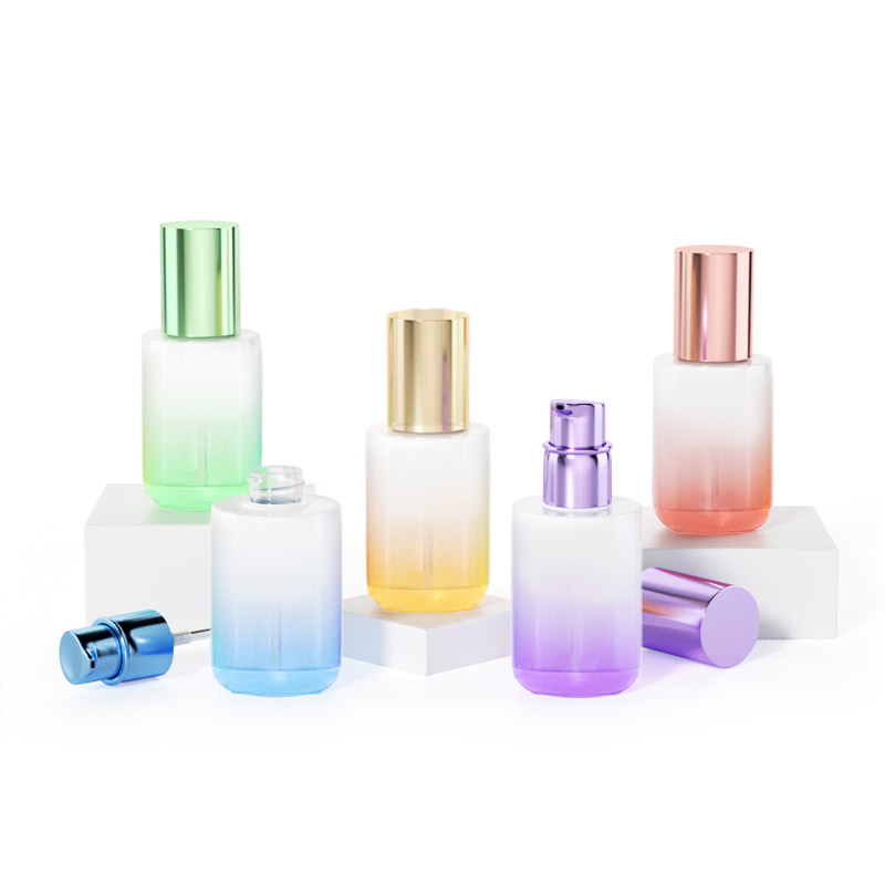 Cosmetic 30ml Lotion Bottle Round Foundation Liquid Pump Bottle YF-GL301