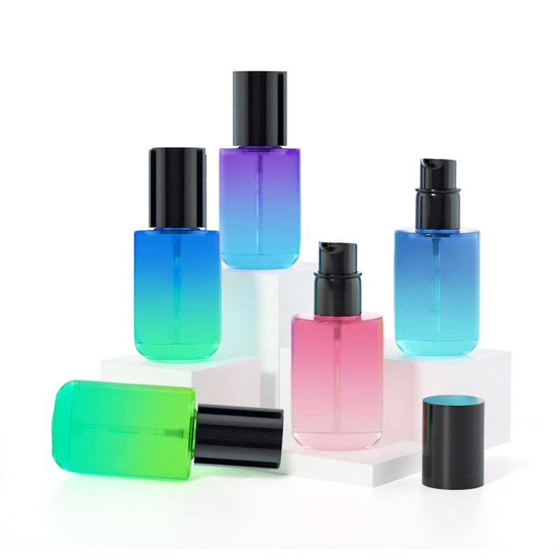 Cosmetic 30ml Lotion Bottle Round Foundation Liquid Pump Bottle YF-GL301