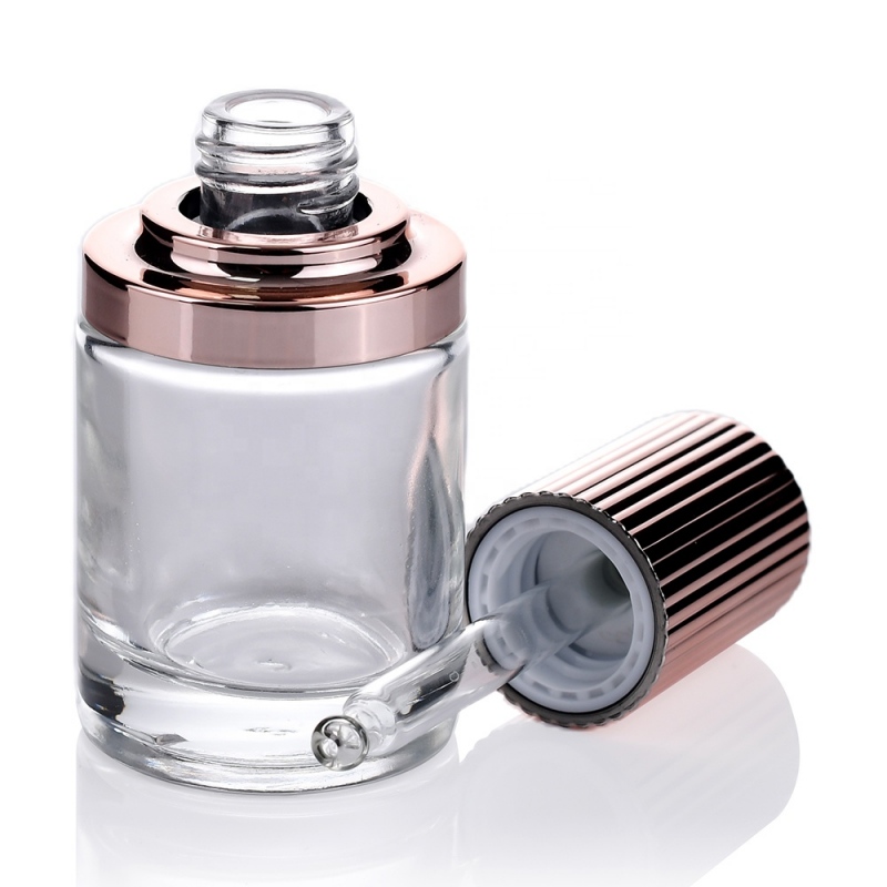 Glass skincare bottle set for lotion and serum packaging YF248C