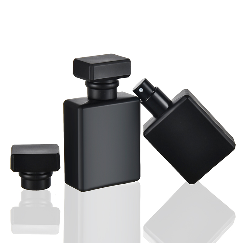 Factory Direct Black Glass Perfume Bottle With Fine Mist Atomizer YF-PB004