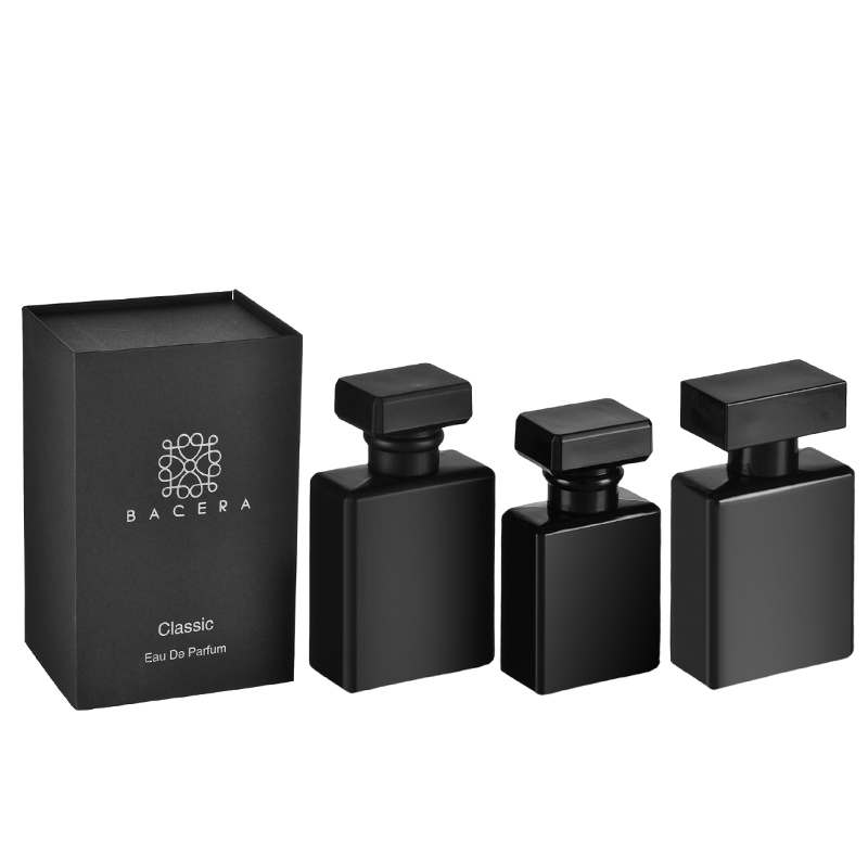 Factory Direct Black Glass Perfume Bottle With Fine Mist Atomizer YF-PB004
