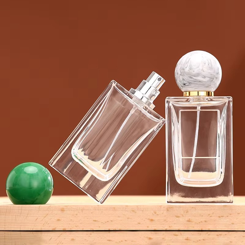 100ml Square Glass Perfume Bottles Custom Packaging YF-PB006S