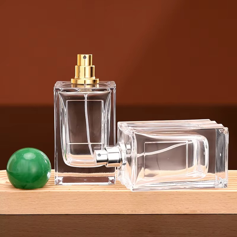 100ml Square Glass Perfume Bottles Custom Packaging YF-PB006S