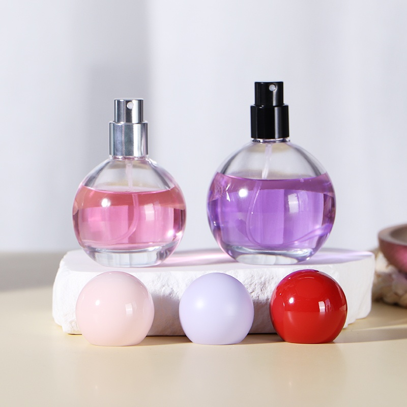 Glass Perfume Bottles Spherical Custom Packaging with Ball Caps YF-PB163B