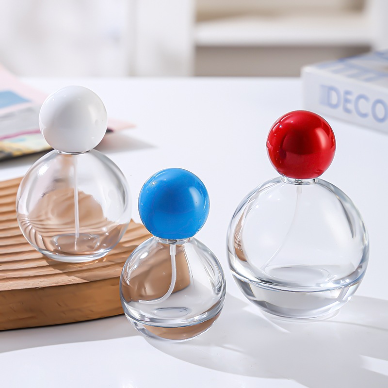Glass Perfume Bottles Spherical Custom Packaging with Ball Caps YF-PB163B