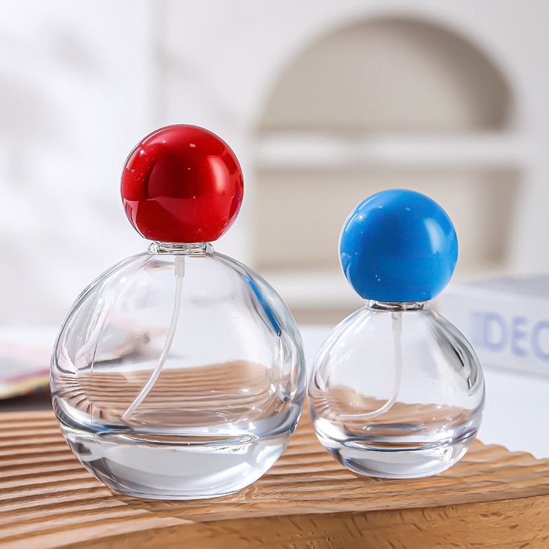 Glass Perfume Bottles Spherical Custom Packaging with Ball Caps YF-PB163B