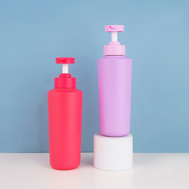 Custom 400ml Macaron Color PET Shampoo Bottles With Pump Head YF-PCPET4002