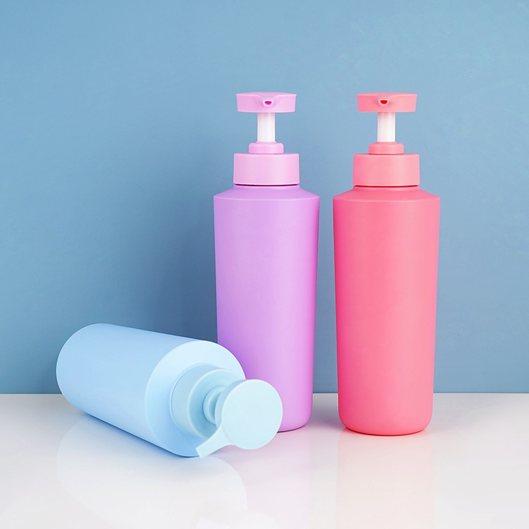 Custom 400ml Macaron Color PET Shampoo Bottles With Pump Head YF-PCPET4002