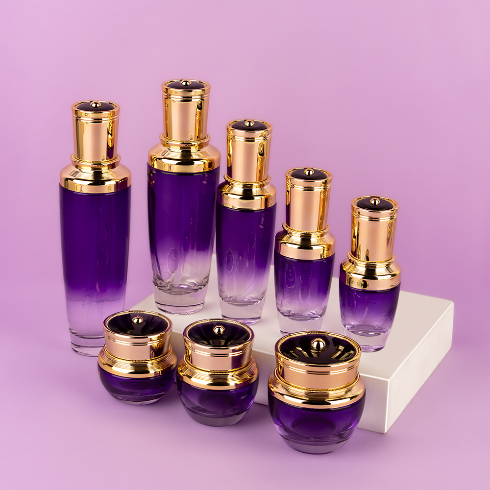 Custom Skincare Packaging Glass Bottles Cream Jars Lotion Pumps YF013D