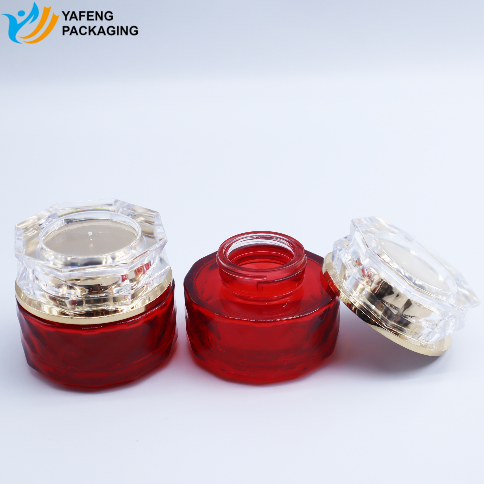 Custom Skincare Glass Bottles Packaging For Creams Toners YF286C
