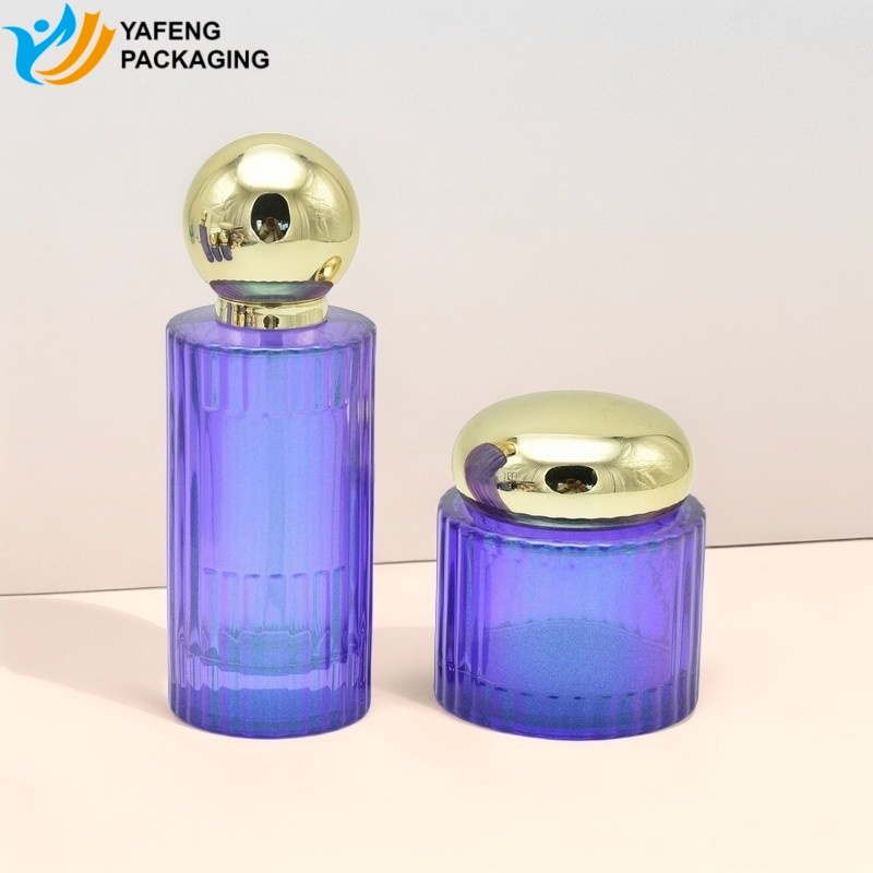 Luxury Skincare Glass Bottles and Jars for Cosmetic Packaging YF270D