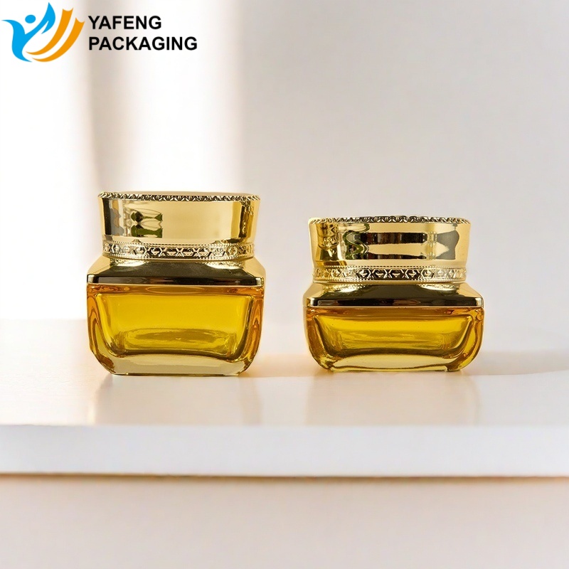 Square Glass Bottle Collection Skincare Packaging Container