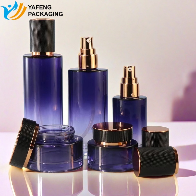 Custom Skincare Glass Packaging Set for Premium Brands YF288