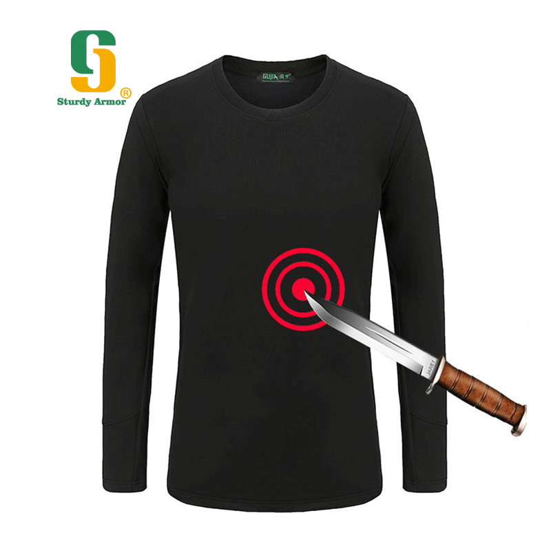 Stab-resistant T-shirt long sleeves