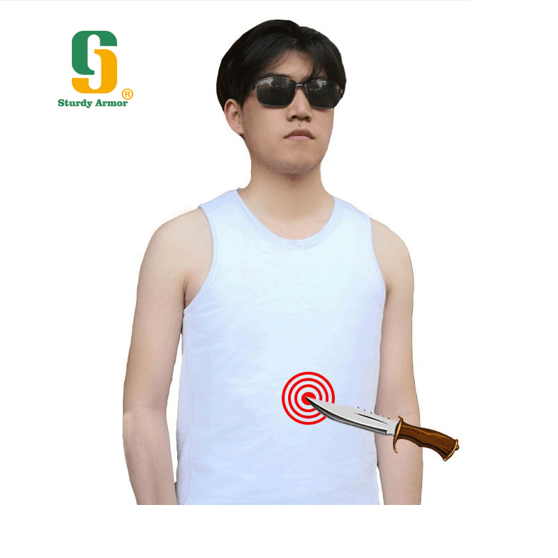 White stab vest