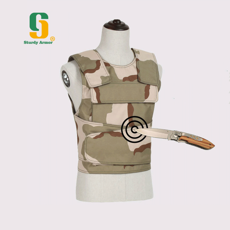 Desert camouflage stab-resistant vest