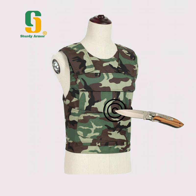 Jungle camouflage stab-resistant vest