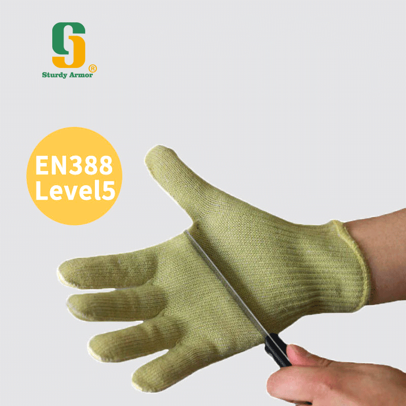 Aramid flame-retardant anti-cutting gloves