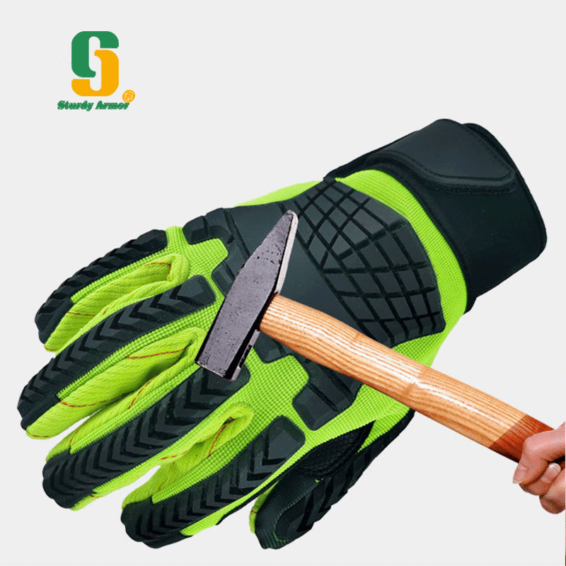 Anti-vibration and anti-smashing mechanical gloves