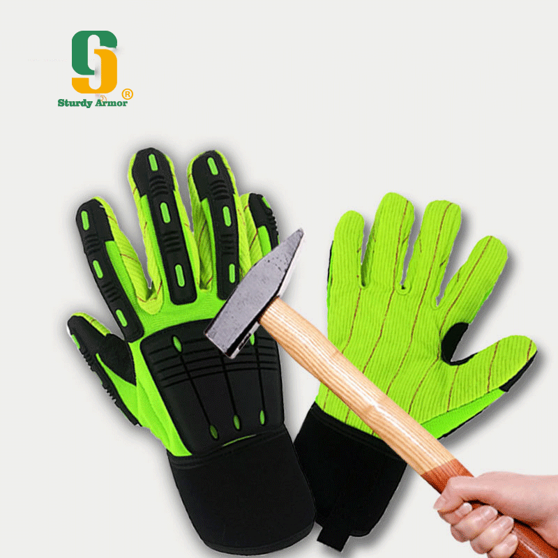 Anti-vibration and anti-smashing mechanical gloves