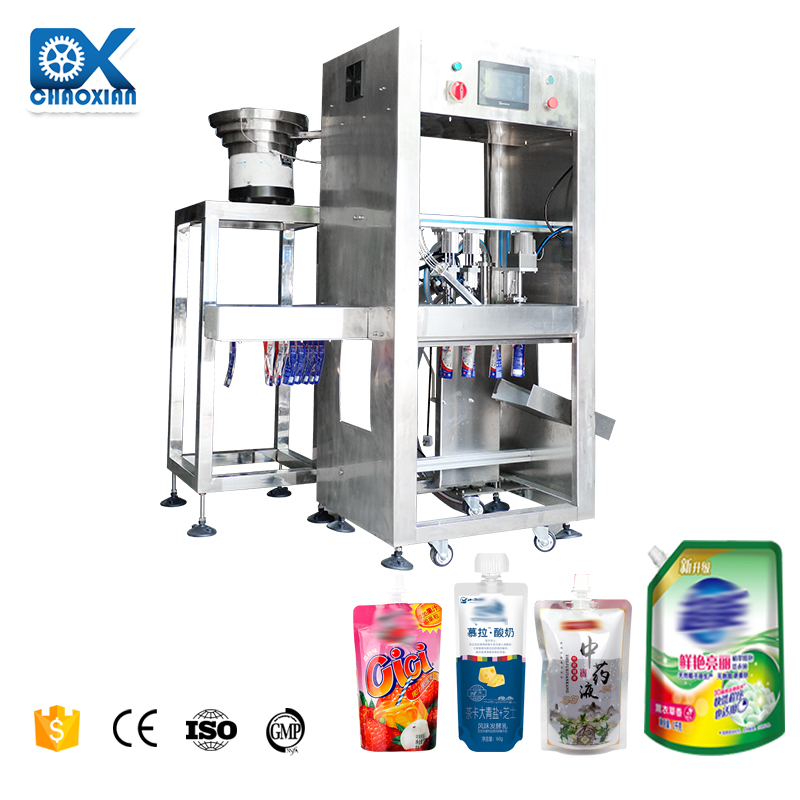 AFM6 Automatic stand up pouch filling capping machine