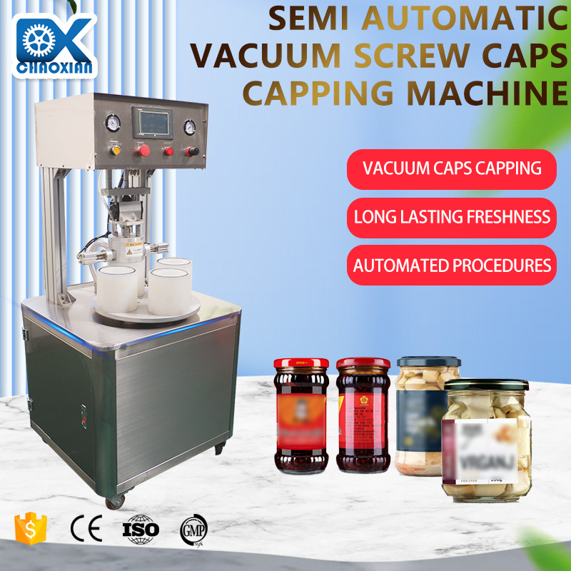 CM1V Semi Automatic Vacuum Screw Cap Capping Machine