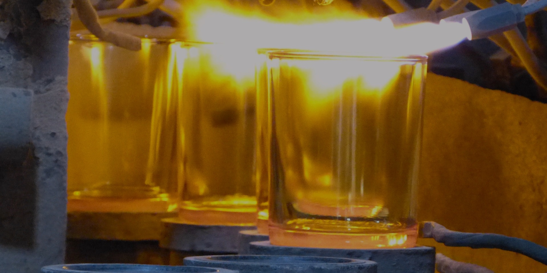 fire polish glass candle cup