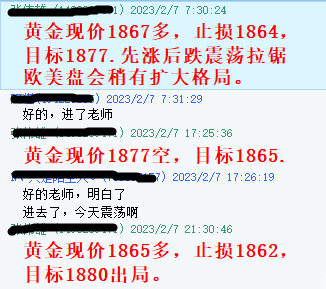 黄金2月7号指导