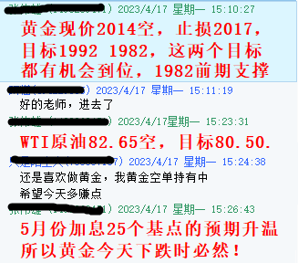 黄金指导4月17