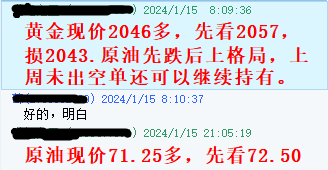 黄金指导2024年1月15指导