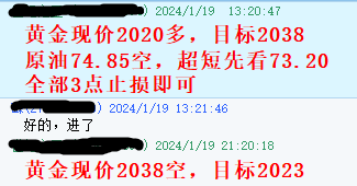 黄金指导2024年1月19指导