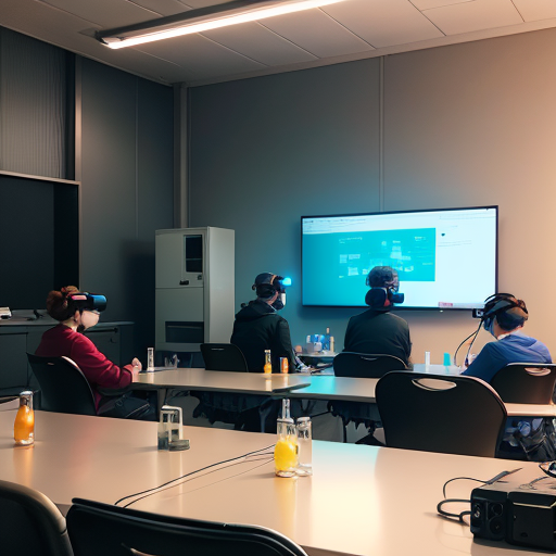 00187-1326055117-A group of scientists wearing VR glasses are doing scientific research,Inside the research room,real photos