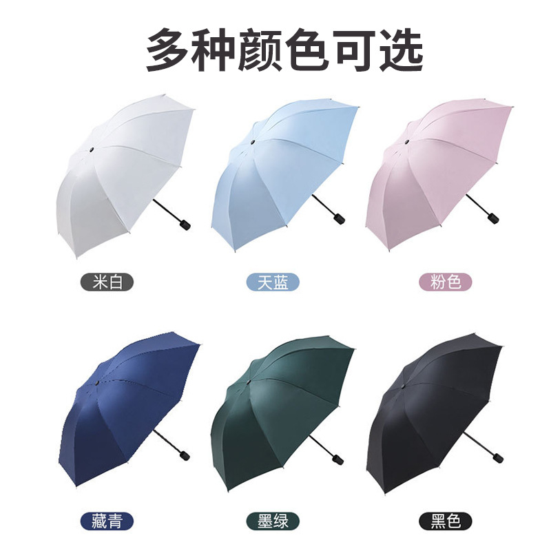 雨伞厂家晴雨两用伞大号户外雨伞折叠太阳伞女黑胶防晒遮阳伞