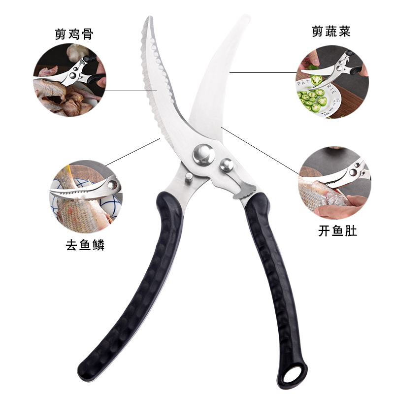 Poultry shears C10-08 with  spring loaded