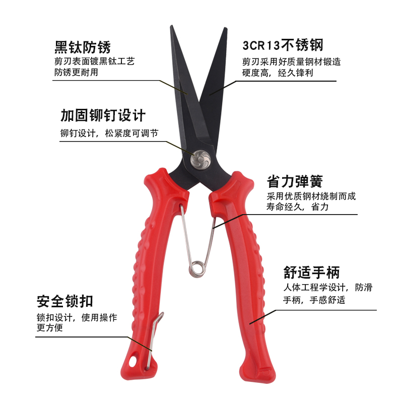 Pruning Scissors with black  Precision Blades B8-07