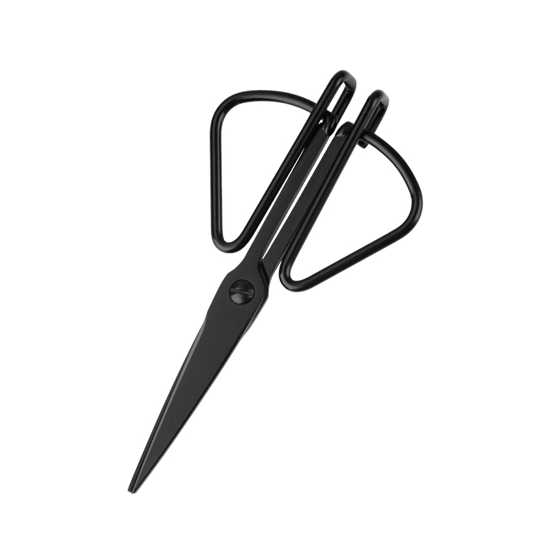 Black colour full stainless steel vanilla scissors herb scissor