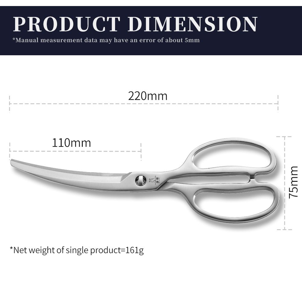 Malang cooking scissors barbecue stainless steel multifunctional kitchen shears