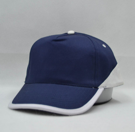 8851 5panels combination and border peak headwear headgear cap,navy/white,